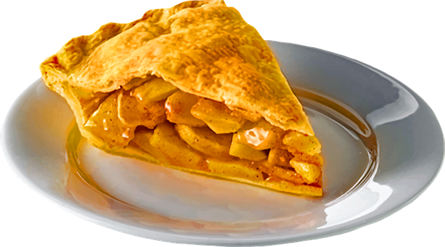 Apple Pie Slice Plate Food Sweet